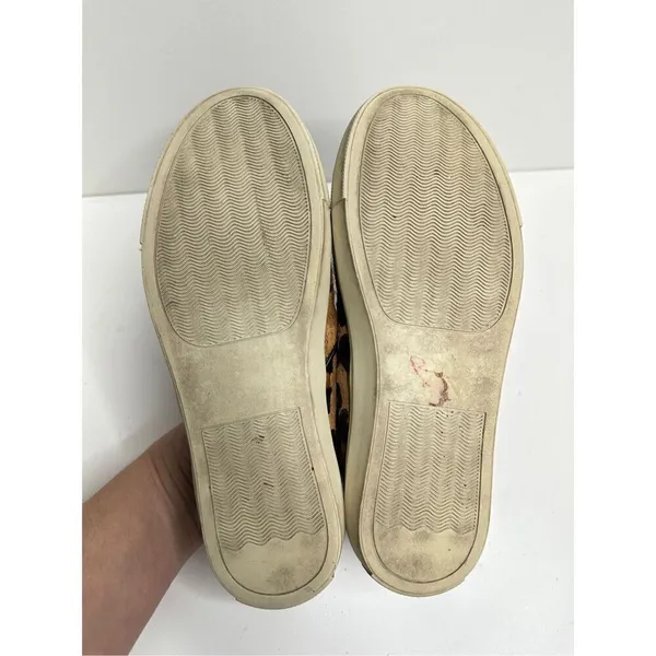 Steve Madden Sneakers Womens Size 7B Leather Upper Cow Hair Leopard Print‎ - Image 10