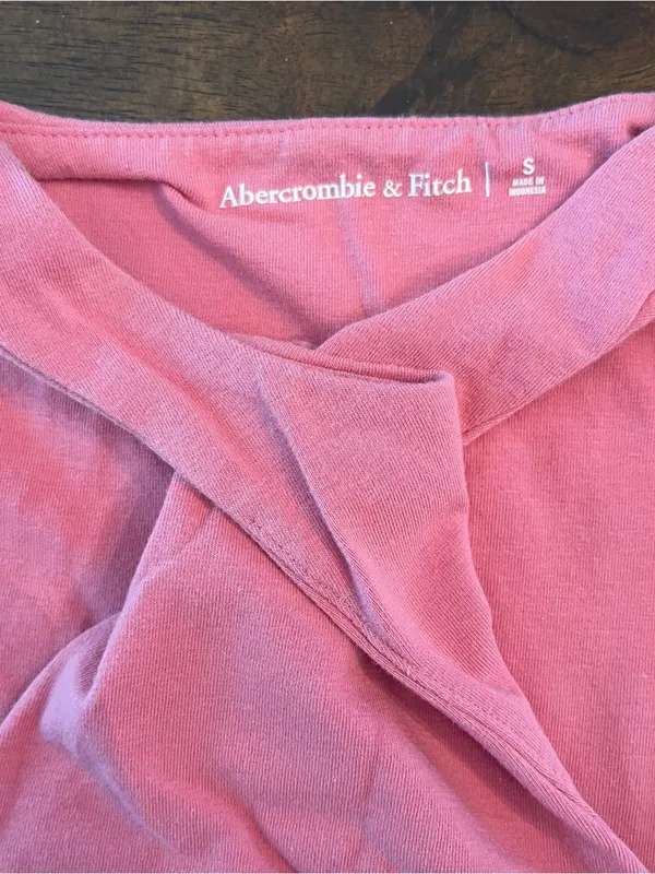 Abercrombie & Fitch Women’s Twist Front Cotton Stretch Pink Tank Top Size S - Image 2