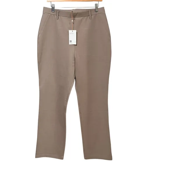 Quince Ultra-Stretch Ponte Straight Leg Pants Morel Grey Large LB111536-DKBIZ01 - Image 2