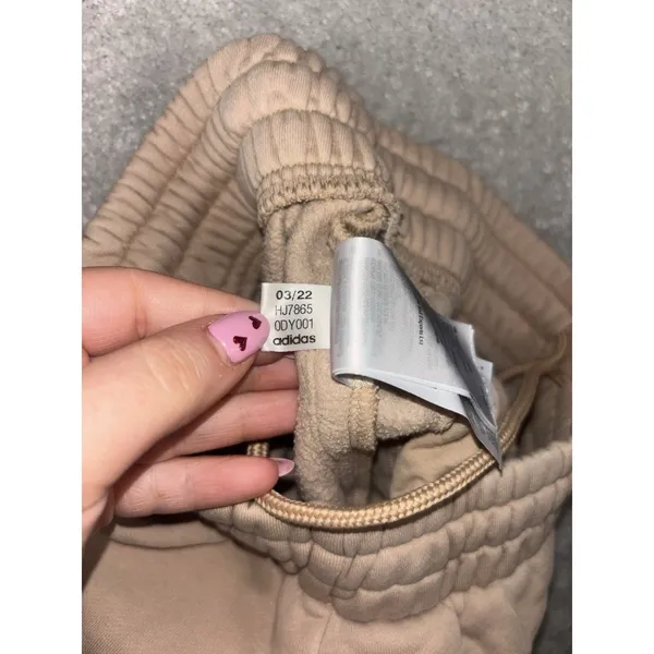 adidas Adicolor Essentials Women's‎ Fleece Joggers Sweatpants Beige, XS - Image 6