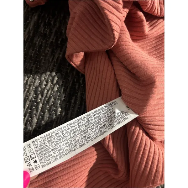 Forever 21 Knit Bodysuit Bow New Coral Pink Size Small NEW - Image 6