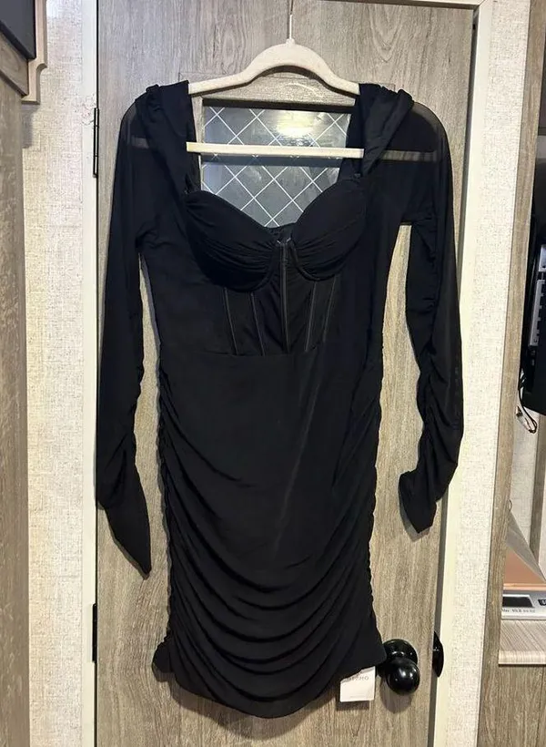 NEW Mini Corset Dress Bone Ruched Bodycon Sexy Party Dress XL - Image 4