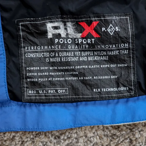 RLX Polo Sport Ski‎ Jacket Women's S Blue White Vintage 90s 00s Winter Snow Coat - Image 9
