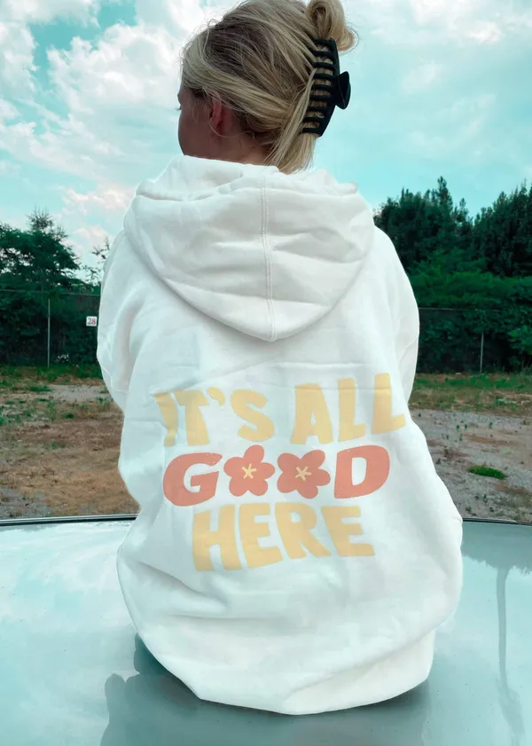 Sunkissed Coconut It's All Good Here Cream Sweatshirt - Image 2
