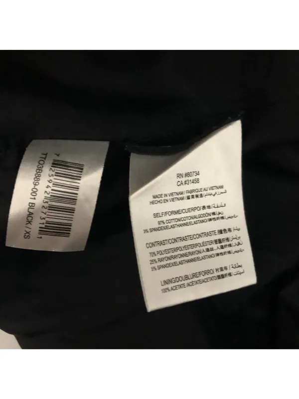 BCBG Max Azria Black Mini Skirt XS Cotton Blend Back Zip - Image 4