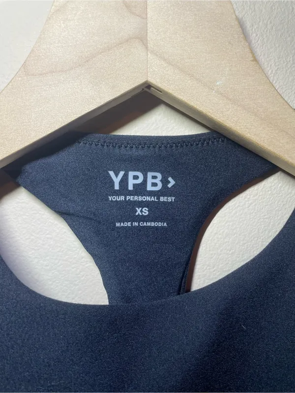 YPB by Abercrombie & Fitch Black Athletic Top XS Sleek Sporty Athleisure - Image 3