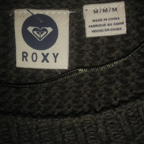 ROXY M Army Green Bradded Pullover Sweater - Image 4