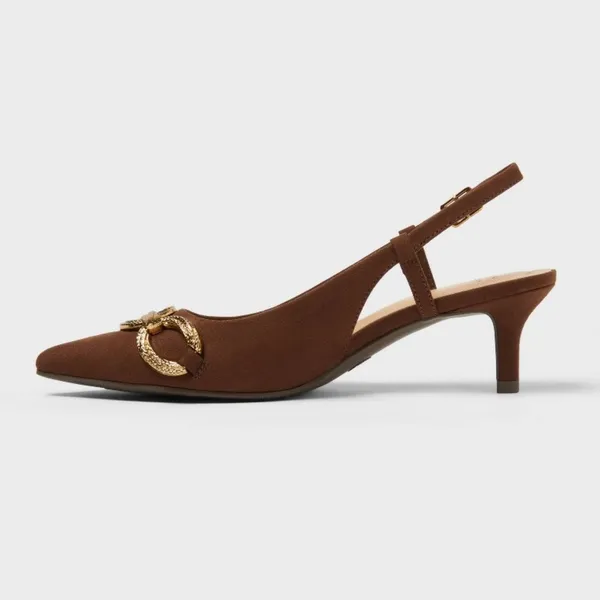 A New Day Tabitha Oversized Chain Sling Back Heels with Memory Foam Insole - Image 2
