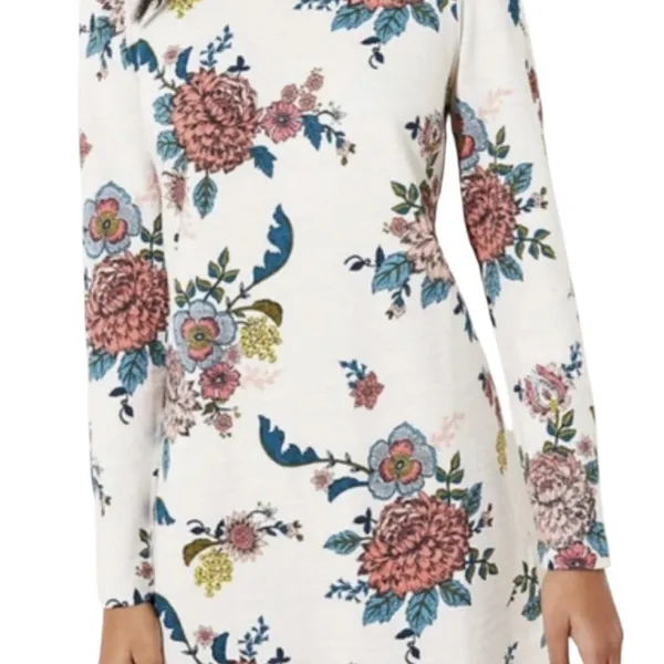 LOFT Floral‎ Shift Dress Plus Size 20 Long Sleeve Knee Length Casual Work - Image 10