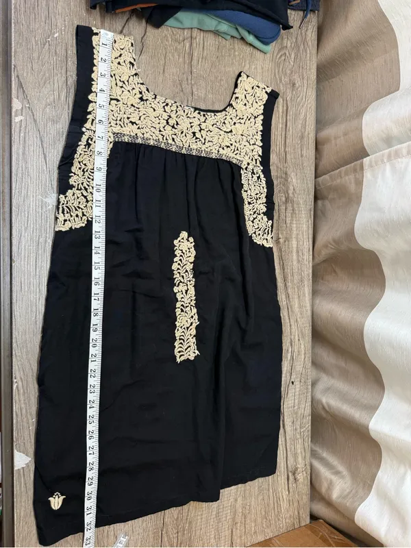 J Marie black‎ and gold shift dress size xs - Image 6