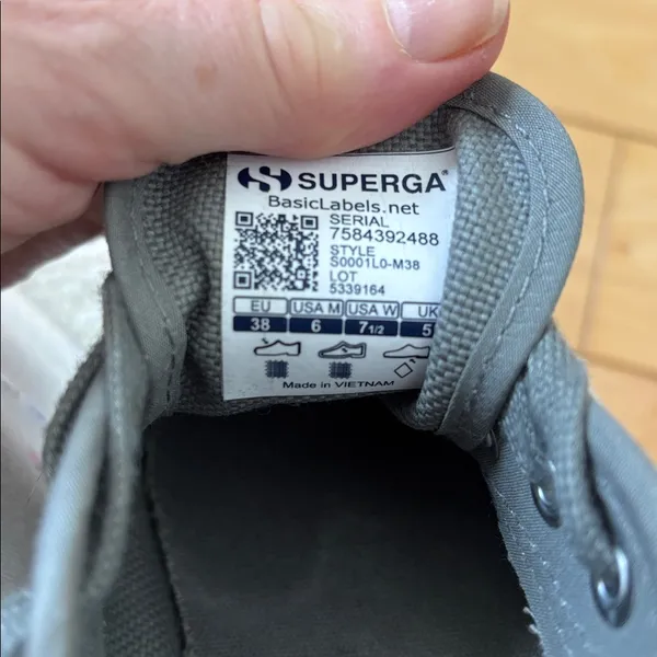 Superga Gray Canvas Platform Sneakers - Image 13