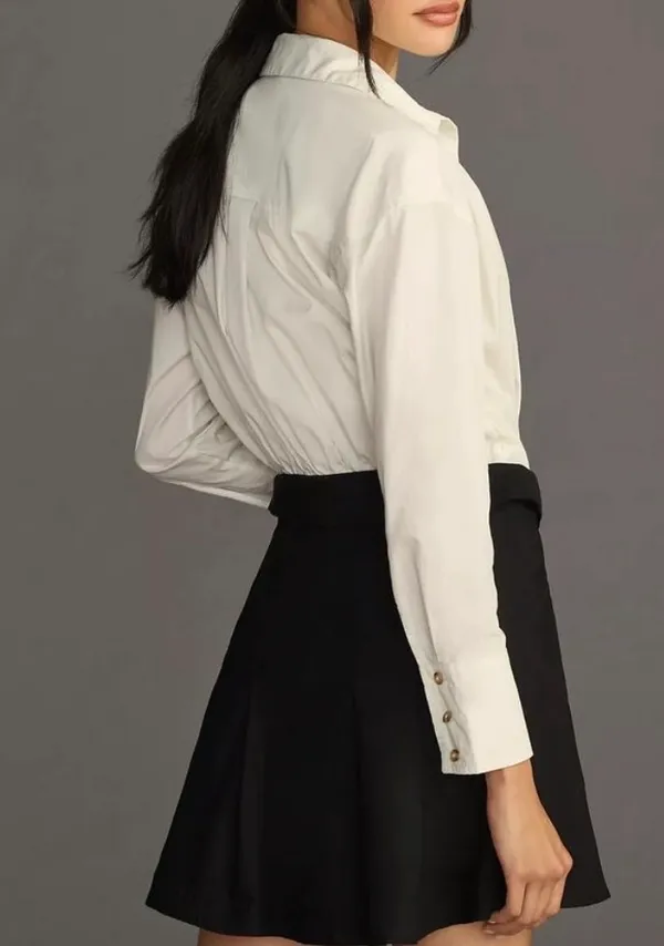 Anthropologie Twofer Buttondown Shirt Dress, Size M - Image 4