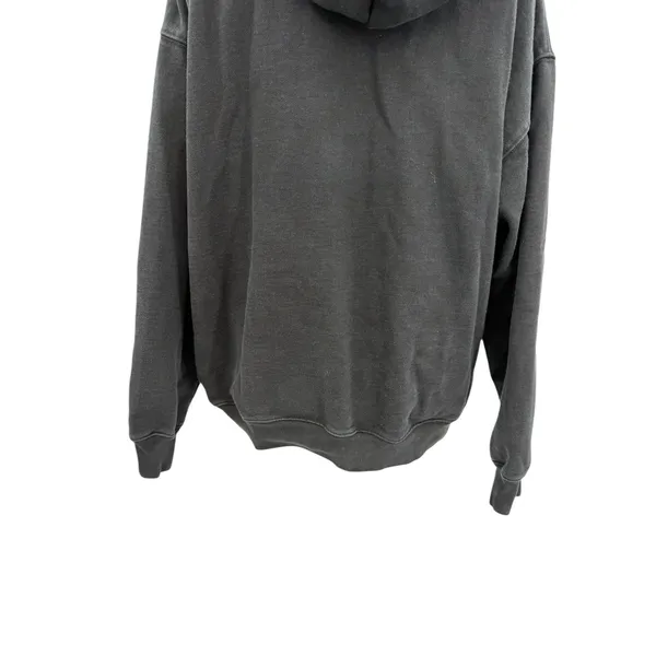 Aritzia TNA Cozy Fleece Hoodie Black Pullover Kangaroo Pocket Oversized Large‎ - Image 9