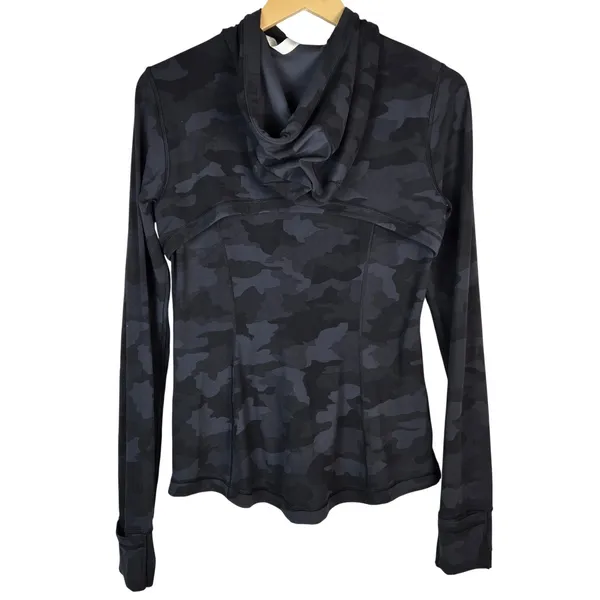 Lululemon Hooded Define Jacket Heritage 365 Camo Deep Coal Multi Size 10 - Image 2