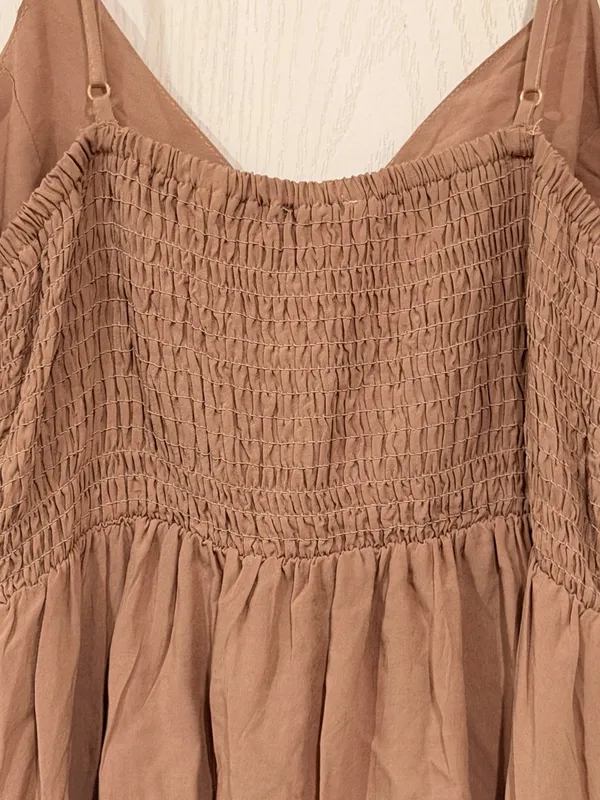 Birch and Stone Spaghetti Strap Boho Dress in Tan - Image 5