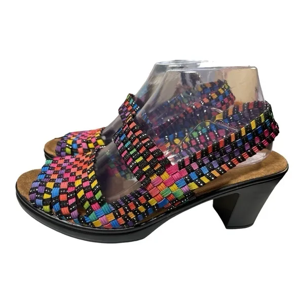 Bernie Rainbow WOMEN'S FASHION SUMMER HEEL SANDAL SHOES - Rainbow colors size 9 - Image 2