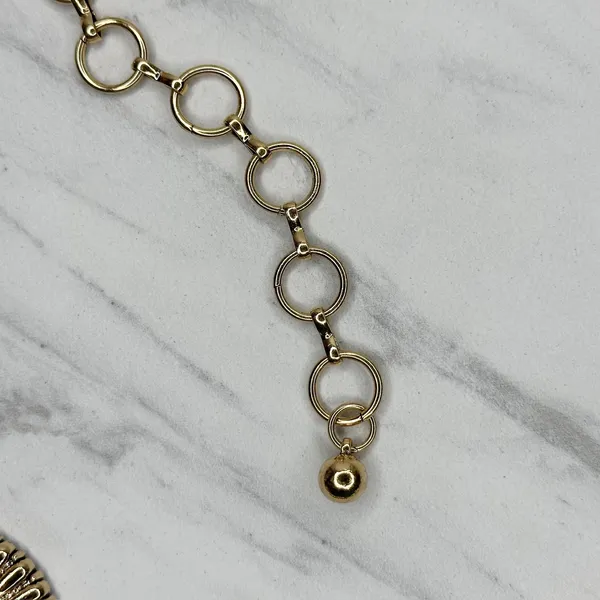 Flower Concho Sunburst Gold Chain Belt OS ✨ - Image 10
