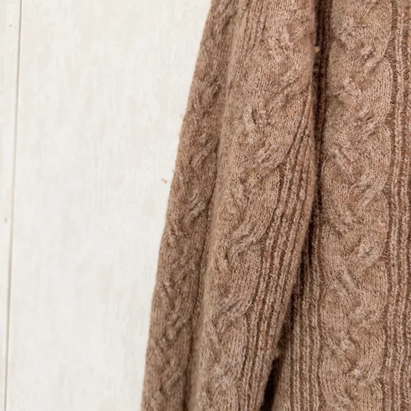J. Crew Women’s Cable Knit Sweater Wool Alpaca Blend Soft Yarn in Brown S - Image 10