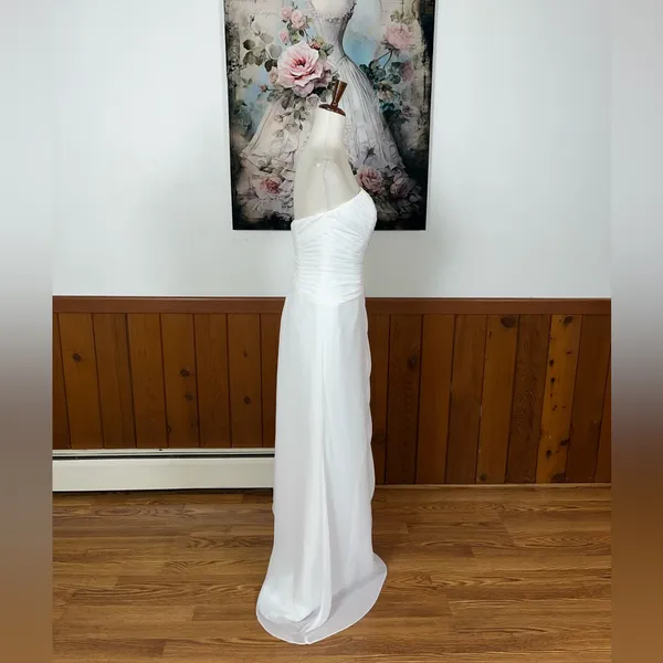 Elegant Ada James Chiffon High Low Wedding Gown! - Image 5