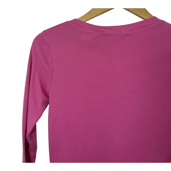 Ralph Lauren Sport V-Neck Top Pink Pony Medium Long Sleeve Old Money Women’s - Image 7
