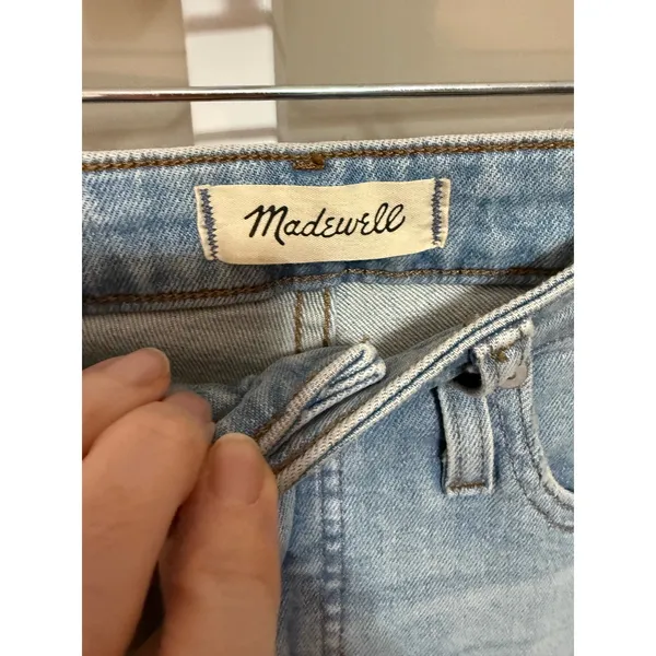 Madewell Perfect Vintage Straight Jeans Danby Wash Knee Rip‎ 27 Clean Girl - Image 8