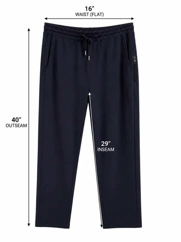 Quince Supersoft Fleece Sweatpants Navy Size L Tencel Modal Jogger Lounge - Image 4
