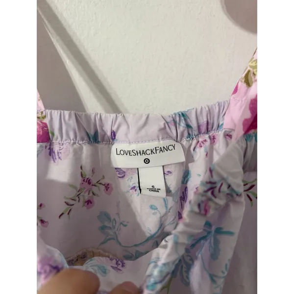 LoveShackFancy x Target Jeanne Tiered Dress 100% Cotton Tie Strap Babydoll Small - Image 7