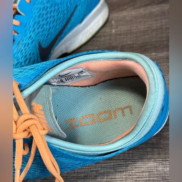 Nike Zoom Turquoise Orange Athletic Training Shoes Women's Size‎ 7.5 - Image 4