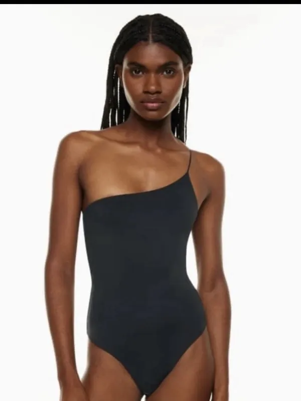 Aritzia Babaton Contour One-Shoulder Bodysuit Black Small - Image 5