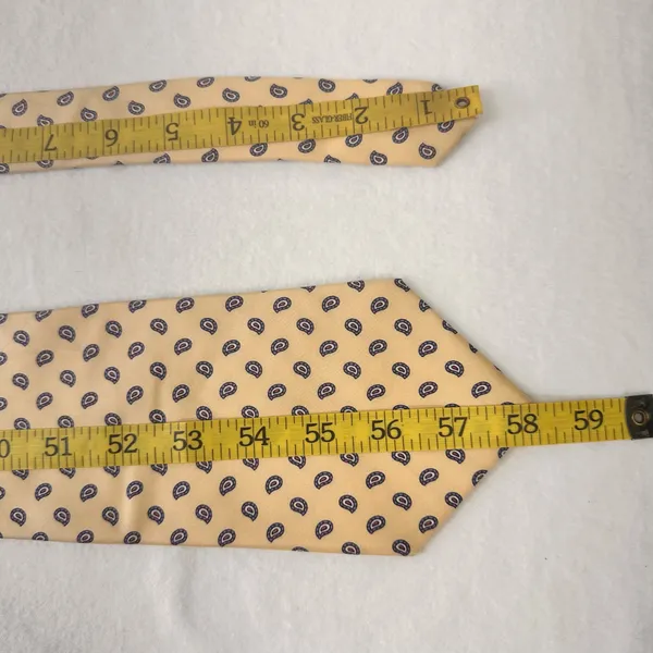 Stafford Men's Tie Silk Yellow Geometric Vintage Classic Necktie Office wear - Image 7