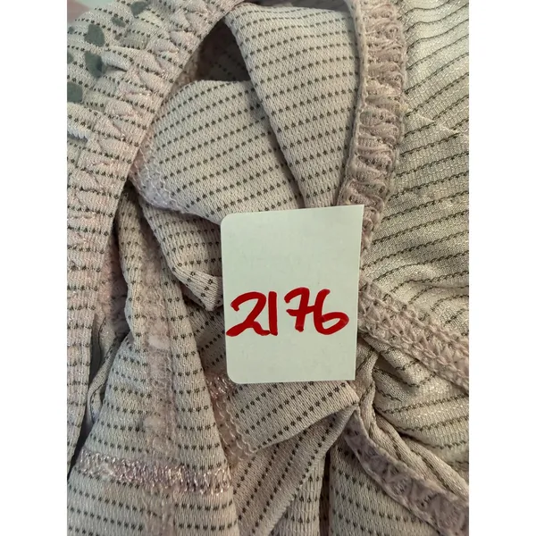 Lululemon Pink Striped Ruffle Neck Racerback Tank Top Size 4 Mandala‎ Print - Image 8