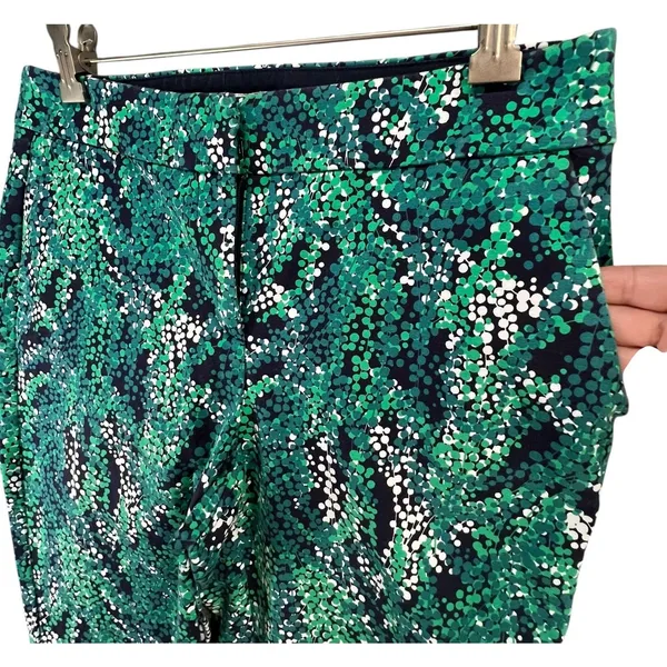 Boden Trouser Pants Womens 6 LONG Green Sea Grapes Taper‎ Stretch Modern Comfort - Image 6