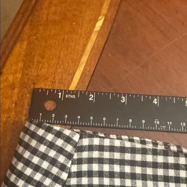 Urban Outfitters Black and White Gingham Mini Skirt with Side Pockets Sz L - Image 10