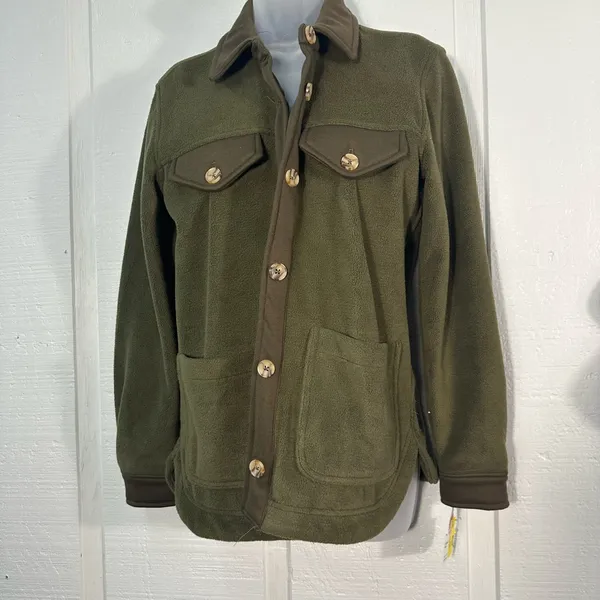 Blank NYC Green Fleece Long Sleeve Button Down Jacket Size XS NWT - Image 4