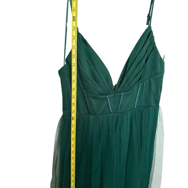 Maniju Green Maxi Dress Color EMERALD Style MF21427 Size L - Image 5