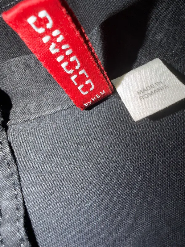 H&M Black Tunic Button Front Dress  - Image 7