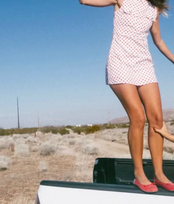 Red Polka Dot Mini Dress many many clothes Size L - Image 3