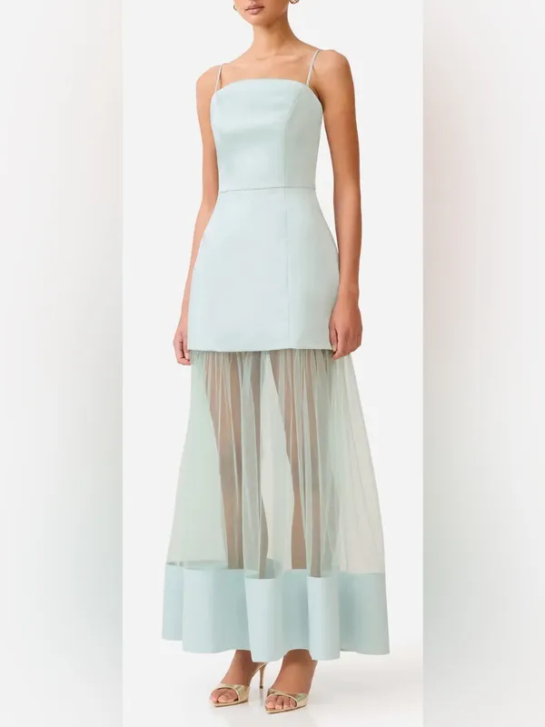 NEW ELLIATT Marcella Strapless Sea Green Gown Sz XXS - Image 3
