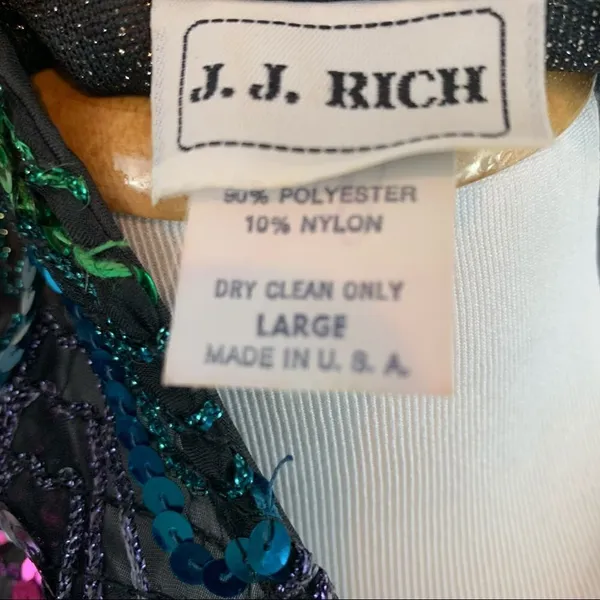 Vintage J.J Rich mesh sequin dolman sleeve top - Image 5