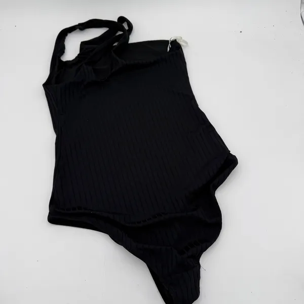 Aerie Women's Black One Piece Ribbed Full Coverage Swimsuit Size Small Long - Image 4