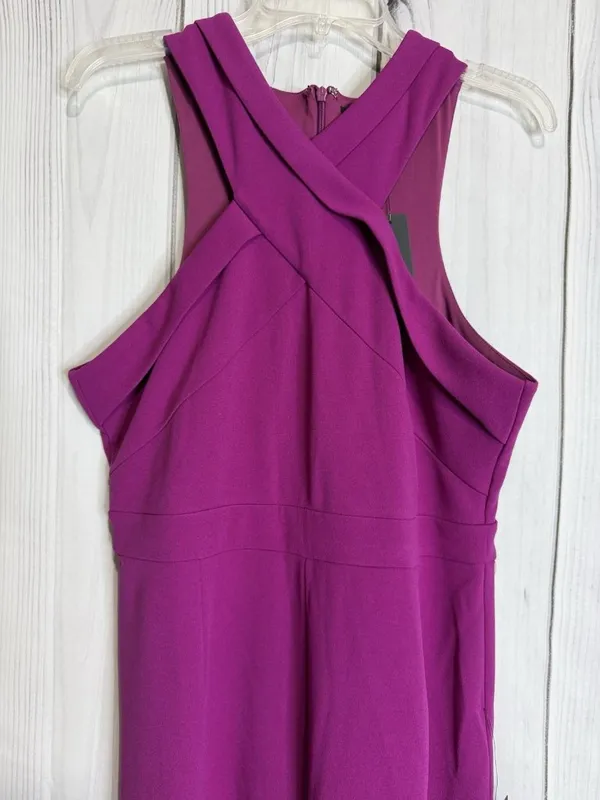 Lulus Criss Cross Your Mind Purple Wide Leg Magenta Jumpsuit Sz XL NWT - Image 3