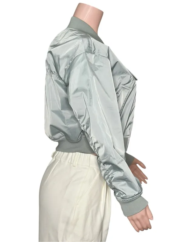 ATHLETA Flex Bomber Jacket, Green, XS - Image 6