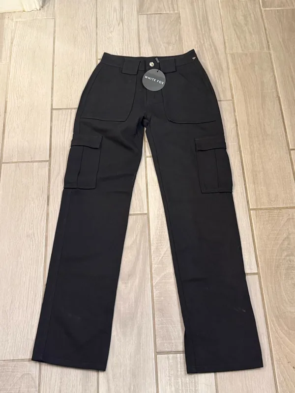 White Fox Boutique Black Cargo Jeans - Image 2