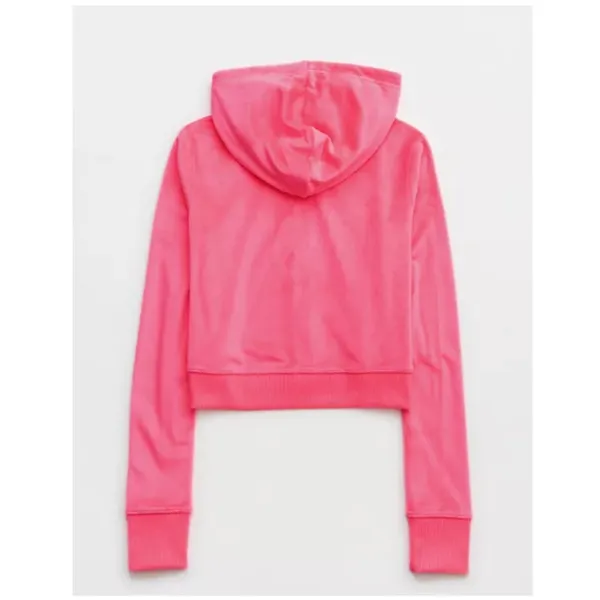 Aerie Dreamy Velour Cropped Hoodie, NWT, Small - Image 3