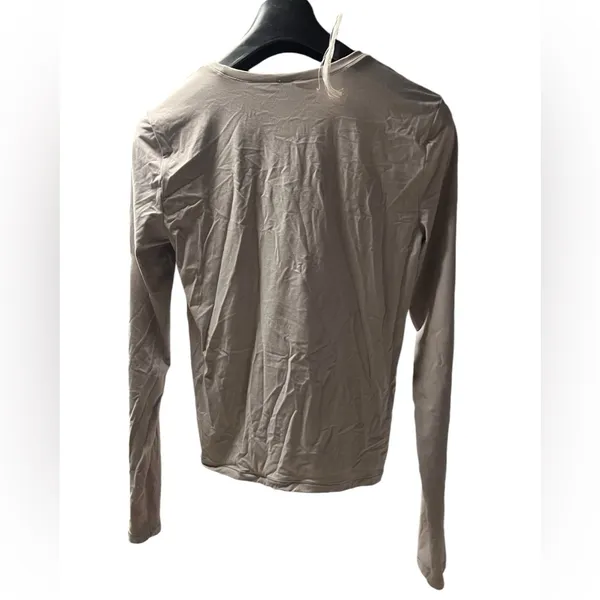 Aritzia Wilfred (Re)Touch Dauphine Long Sleeve Top White Fitted Crew Size L - Image 4