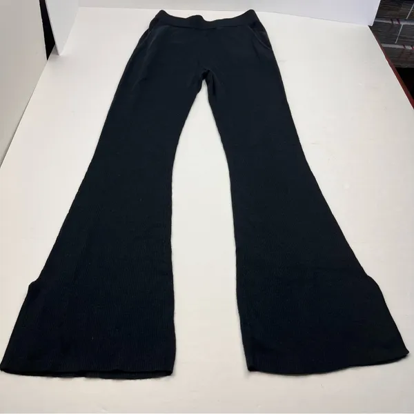 Favorite Daughter Cotton Cashmere Blend Ribbed‎ Pants Women Size XS Black Flare - Image 14