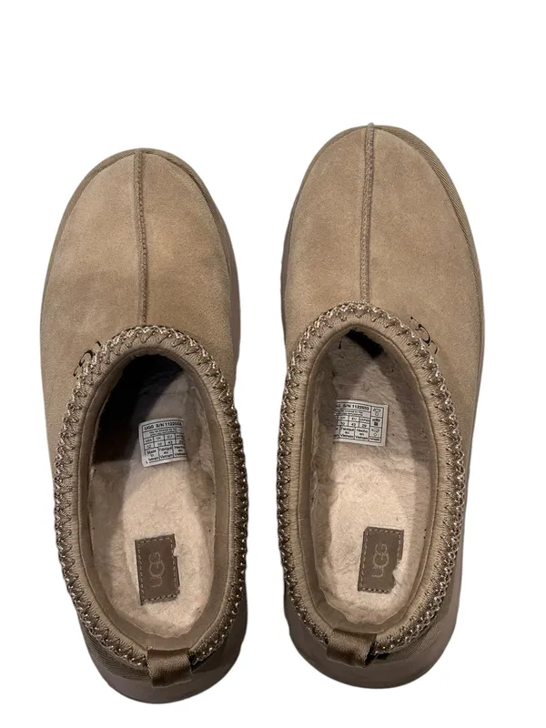 UGG Tazz Mustard Seed Size 12 Platform Slippers - Beige Pre-Owned - Image 4