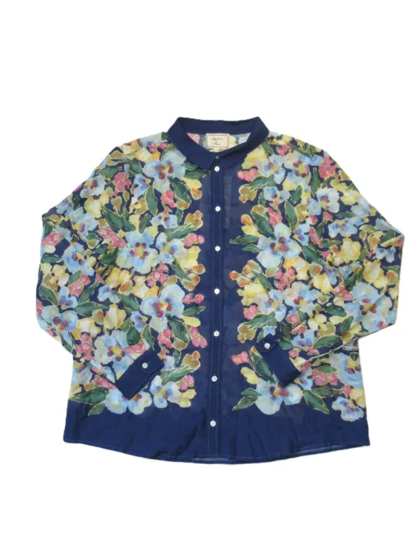 Sézane x Aimie Pierro NWT Shirt in Poetry Blue Floral Button Down Shirt 40 / 8 - Image 6
