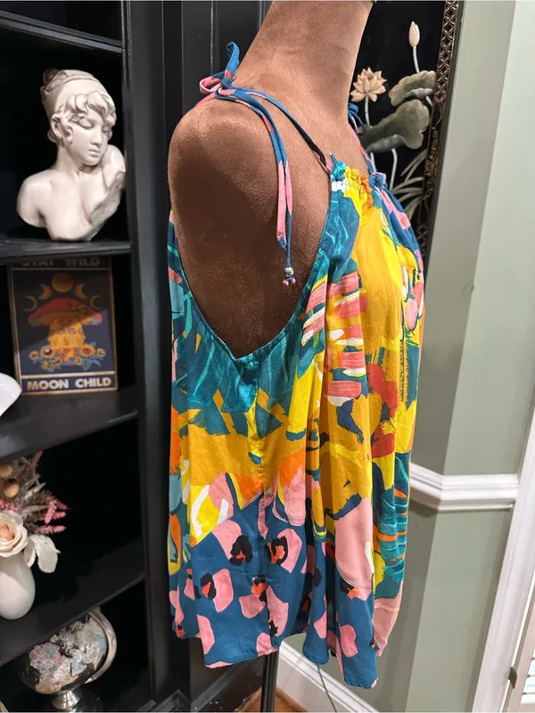 Monsoon Tropical Boho Floral Tank Top – Size Medium (NWT) - Image 8