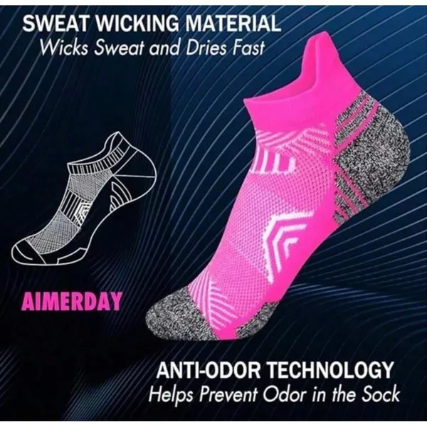Quality Unisex Athletic Tab Socks 5 Pairs Low Cut Colorful Casual One Size NEW - Image 7